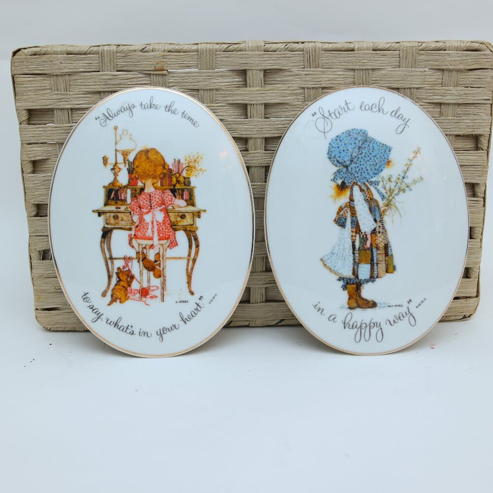 Holly Hobby porcelain wall plaques